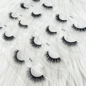 Fluffy Dramatic Mink Eyelashes Private Label Hand Made Real Fur Lashes Full Strip Natural Mink Lashes with Custom Box