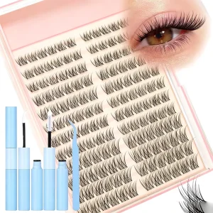 Fluffy Dramatic Self Stick Eye Extensions Cluster Lashes Party Cosmetic Style Cluster Lashes