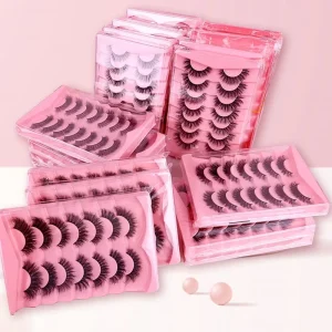 Fluffy False Eyelashes Extension Natural Look Easy to Apply Long Lasting Strong Hold Private Label Strip Eyelashes