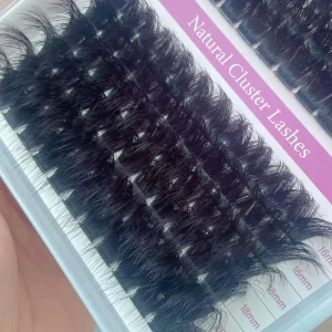 Fluffy Faux Mink Cluster Lash CD Curl Volume Fox Soft Individual Extensions DIY Cluster Lash Clusters Tray