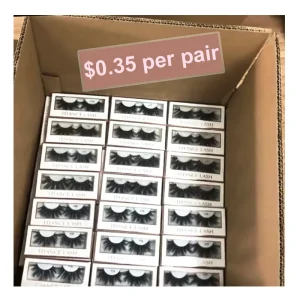 Fluffy Faux Mink Eyelash Mink Effect Custom Package Fast Shipping Faux Mink Eyelashes Private Label