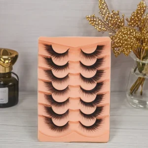 Fluffy Fox DIY Hot Melt Eyelashes Natural 7 Pairs of Light Faux Mink Hair Russian False Eyelashes