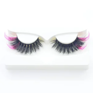 Fluffy Full Faux Mink Eyelashes Vendors 15mm-25mm Colorful Mink Strip Lashes Natural Fake Eyelashes Private Label
