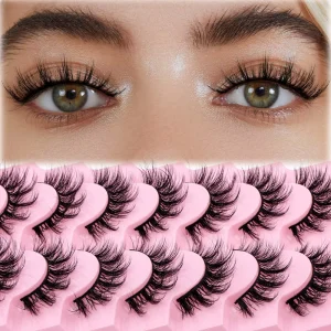 Fluffy Full Faux Mink Eyelashes Vendors 15mm 25mm Mink Strip Lashes That Look Like Eyelash Extensions Spiked Lash