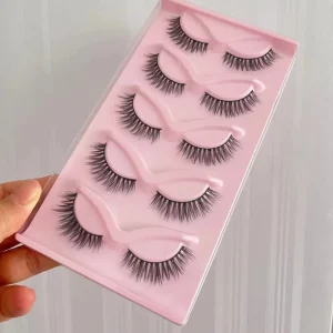 Fluffy Full Strip Eyelashes Vendors Faux Natural 3D Mink Lashes 15-25mm Eyelashes