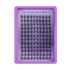 Fluffy Individual Cluster Lash Kit for Self Application With Thin Band Natural Volume Eyelash Extension
