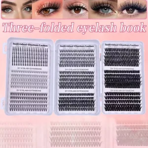 Fluffy Lash Cluster Lash 200D 60D Bottom+Thorn Cluster Fairy Manga Lash Cluster Extended Lash Cluster with Spike Eyelash