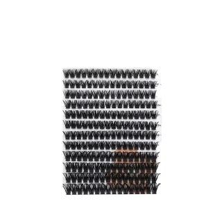 Fluffy Mega Volume Handmade Segmented False Lashes Mix Light Thin Band Daily Party Cosplay Easy to Apply Bulk Cluster Eyelashes