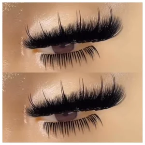 Fluffy Mink 5D Strip Lashes That Look Like Eyelash Extensions Private Label Top and Bottom Strips
