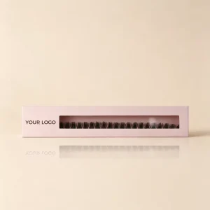 Fluffy Natural D Curl Cluster Lash Kit Korean PBT Segments Glue and Tweezers