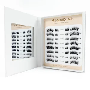 Fluffy Pre Cut Lash Supply Vendors Stick on Self Adhesive Lashes Private Label Press on Pre Glued Strip Lashes Bulk Vendor