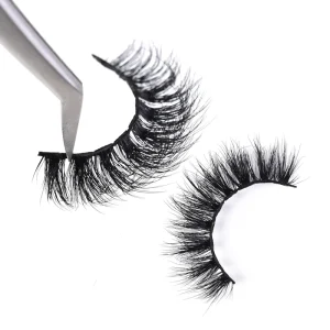 Fluffy Silk Eyelashes 3D Effect Full Strip Custom Logo Vegan Mink Handmade Faux Mink Winged Cat Eye Styles 10mm 25mm