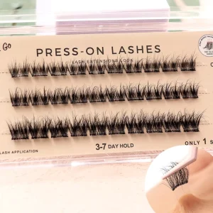 Fluffy Thick Lash Clusters Handmade Extensions Individual Eyelashes No Glue Needed Self Adhesive Press on Lashes Cluster