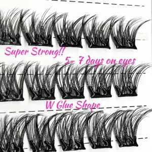Fluffy Thick Lash Clusters No Glue Needed Volume Eyelashes Fluffy Press on Self Adhesive Lashes Cluster Fluffy
