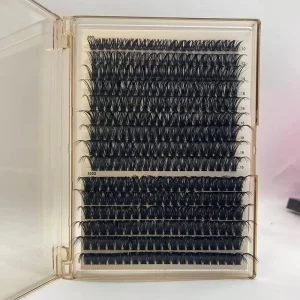 Fluffy Wispy Cluster Lash Kit Custom Logo DIY Lash Cluster Tray