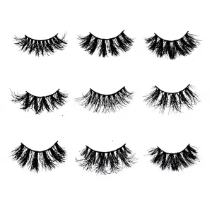 Fluffy Wispy Full Strip Eyelashes 3D Mink False Lashes 10 Pairs