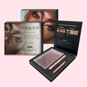 Fluffy Wispy Lash Clusters Handmade Individual Faux Mink Thin Band Cluster Lashes with Kits