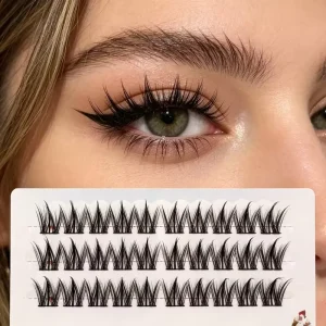Fluffy-looking False Eyelashes Enhancing the Atmosphere of the Wedding Makeup Look. Available at the Price