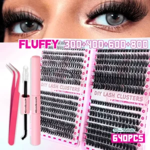 For 30P40P32 False Eyelash Glue Foreign Trade 60P80P Cluster Eyelashes European American Cross Border Eyelashes Plastic Black