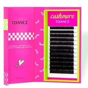 For Cashmere Black Logo Synthetic Hair Cruelty Free Vegan Eyelash Extensions 8 25mm C D Curl LC BC Curl Wispy Lash Trays