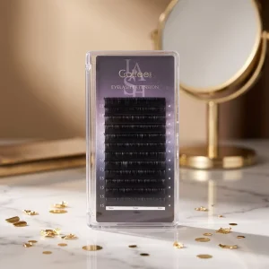 For Classic Lash PBT Handmade W Shape Lightweight Individual Lash Extension 7mm Natural Sparkle Matte Soft Vegan Cruelty Free