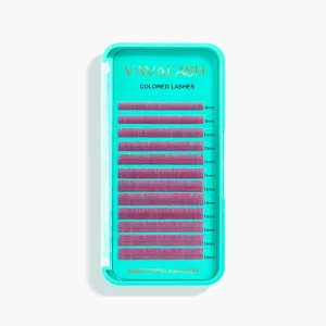For Colorful Volume Lash Extensions 0.07 8-15mm Mixed Lashes Silk Korean PBT Fiber Cruelty Free Vegan Natural Long Soft
