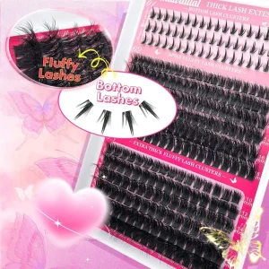For Cross Border Lashes Europe US Middle East Lower Lashes G006 Harbin 80D + 100D Segment By Segment Volume Fluffiness