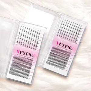 For High Quality A M Shape Pre Made Eyelash Extensions Easy Fans Individual Cluster Wispy Spikes Lashes Vegan Cruelty Free