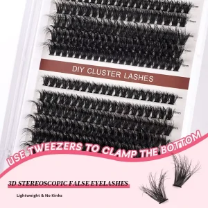 Foreign Trade Dense 3D Set Cluster Segmented False Eyelashes European American Curly Comfortable Semi Hand Made Chemical Fiber