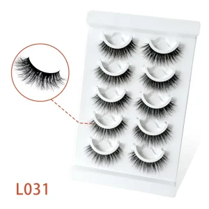 Foreign Trade L031 Hot Melt Full Strip Self Adhesive Reusable Diy5 10 20 Pair High end Fiber 0.07mm Thick Natural