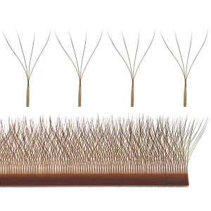 Four Clover Lashes 10 14mm 4d Clover Lashes Shape False Eyelashes Extensions Ready to Ship Handmade Dark Brown Dd
