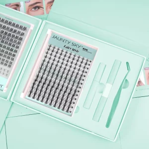 Fox-Eye 8-16mm Lightweight Synthetic Fiber DIY Eyelash Cluster Kit Pre-Cut Segments