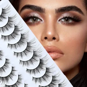 Fox Eye False Eyelashes Natural Wispy Tassel Effect One Piece Lashes Curl Western Manga Outer Corner Style