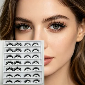 Fox Eye Lashes Clear Band Wispy Natural Strip Eyelashes