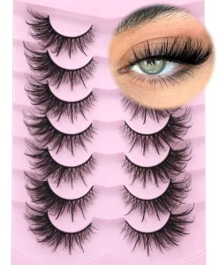 Fox Eye Lashes Wispy Faux Mink Lashes Volume Fairy Cat Eye Lashes That Look Like Extensions Spiky Fake Eyelashes with Spikes