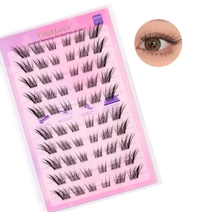 Fox Eye Synthetic Lash Clusters Wispy Natural Left Right Individual Lashes 60 Pcs DIY Eyelash Extensions 9 13mm Lightweight
