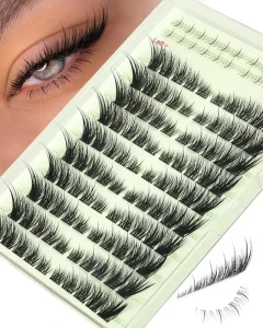 Foxy Eye Winged Cluster Lashes Sultry Cat Eye Effect Synthetic Hair Semi Hand Made Wispy Individual Eyelash