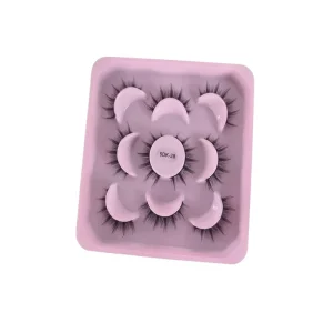 Foxy Style Wispy Lashes Full Strip Lashes False Natural Eyelashes Customized LOGO 3d Silk Eyelashes Faux Mink Fluffy Lashes