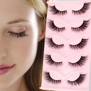 Foxy Winged Cat Eye Lashes Angel Wing Natural Silk Lash Faux Mink Fluffy Eye Lashes