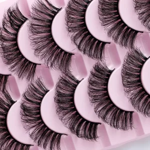 Free Customized Box Natural Style Length Mix Luxury 20mm Russian Strip Lashes Cruelty Free D Curl Synthetic Hair False Eyelashes