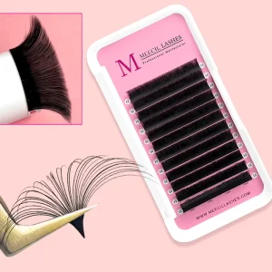 Free Sample Bloom Lash Silk Easy Fanning Eyelash Extensions Lash Trays