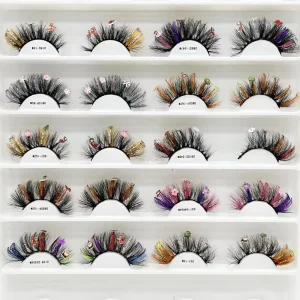 Free Sample Diamond Eyelashes Glitter Lashes Sequins Lashes Decoration Glitter Christmas Faux Mink Eyelash Lashes