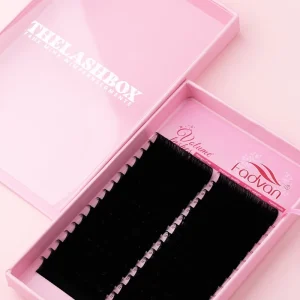 Free Sample Eyelash Extension Supplies Silk Extension Velvet Lash 0.03 0.05 0.07mm Cashmere Matte Black Lash Tray