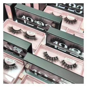 Free Sample Individual Eyelashes Vegan Faux Mink Lashes Full Strip Eyelashes