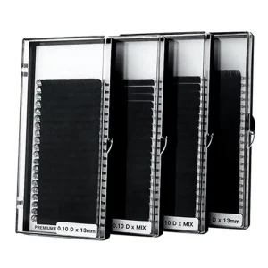 Free Sample Individual Lashes Tray Matte Black Silk Cashmere Lash Extensions