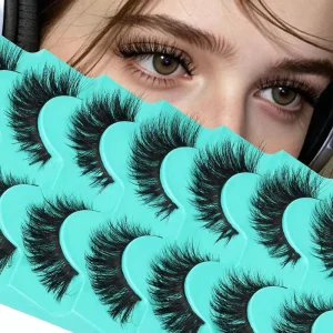 Free Shipping 3D Dramatic Full Volume Handmade Faux Mink Reusable Cruelty Free False Eyelashes for Party Stage Makeup