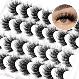 Free Shipping 3D Dramatic Full Volume Handmade Faux Mink Reusable Cruelty Free False Eyelashes for Party Stage Makeup