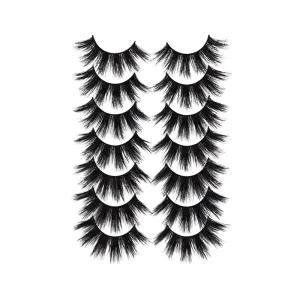 Free Shipping 3D Dramatic Full Volume Handmade Faux Mink Reusable Cruelty Free False Eyelashes for Party Stage Makeup