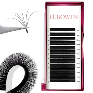 Fubowen Consistent Stable Curls Short Taper Easy Spike Making Loose Roots Fans Like Butter Soft Matte Cashmere Lashes Extensions