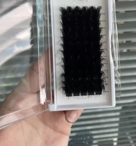 Full Clusters Lash Extension Kit Lash Bond Cluster Lashes Wispy D Curling False Eyelash Clusters With Tweezers